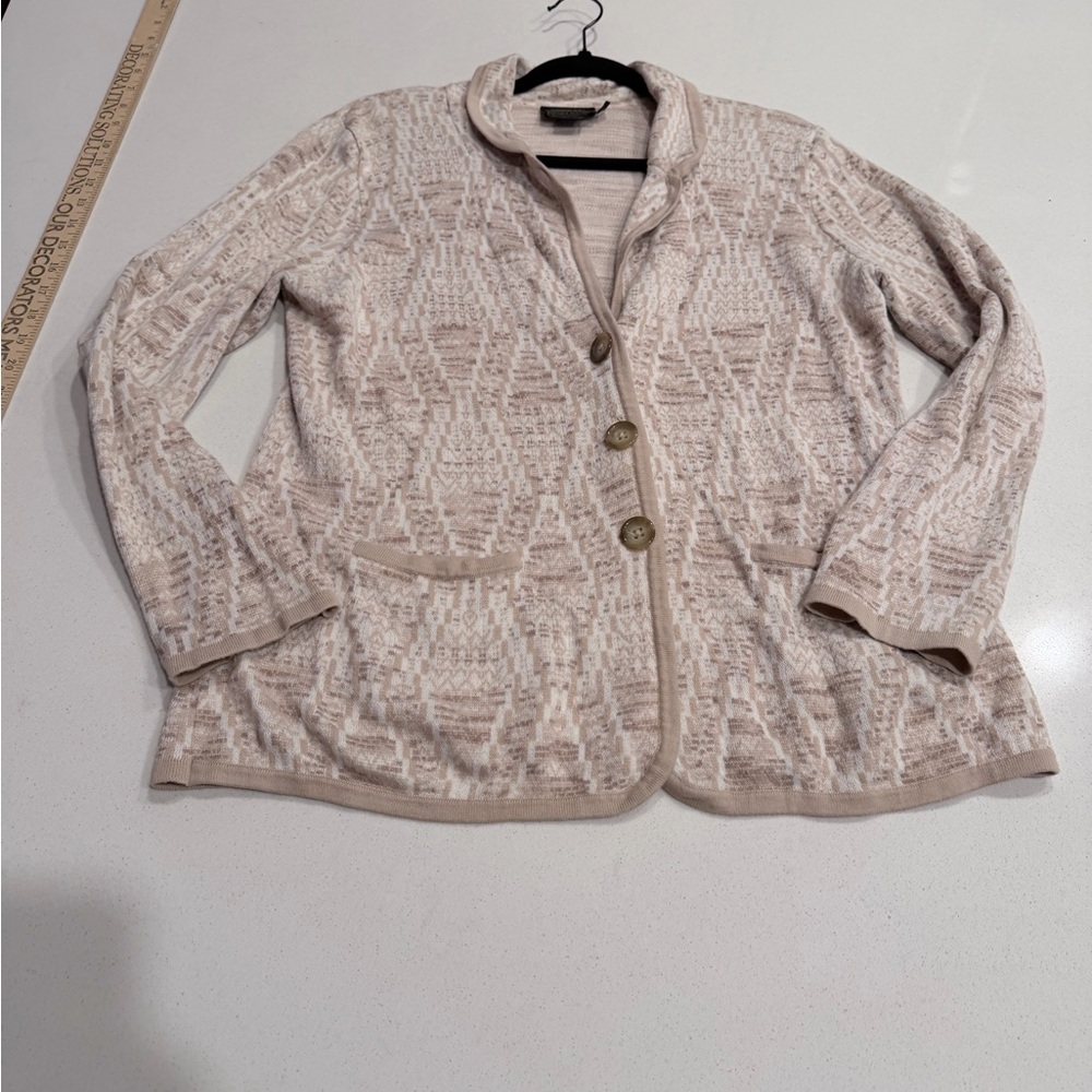 Pendleton Beige Patterned Cardigan With Buttons L… - image 2